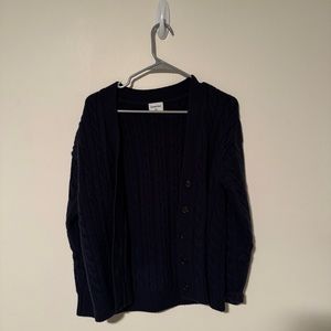Aritzia/Sunday Best Navy Knitted Cardigan